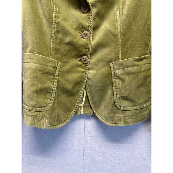 Vintage J.Crew Green Velvet Blazer | Y2K Preppy Academia Jacket 2005 - Picture 2 of 10